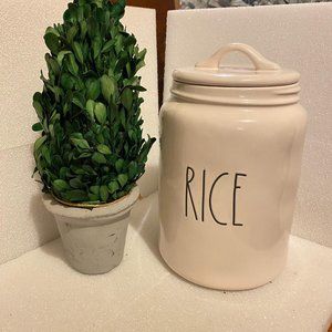 Rae Dunn Rice Canister Kitchen Storage Farmhouse